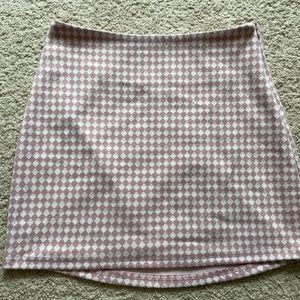 Altar’d State Pink Checkered Mini Skirt Size XS